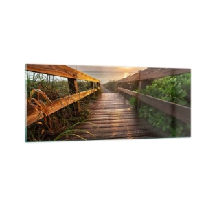 Cuadro sobre vidrio - Impresiones sobre Vidrio - Y directamente a la orilla - 100x40 cm