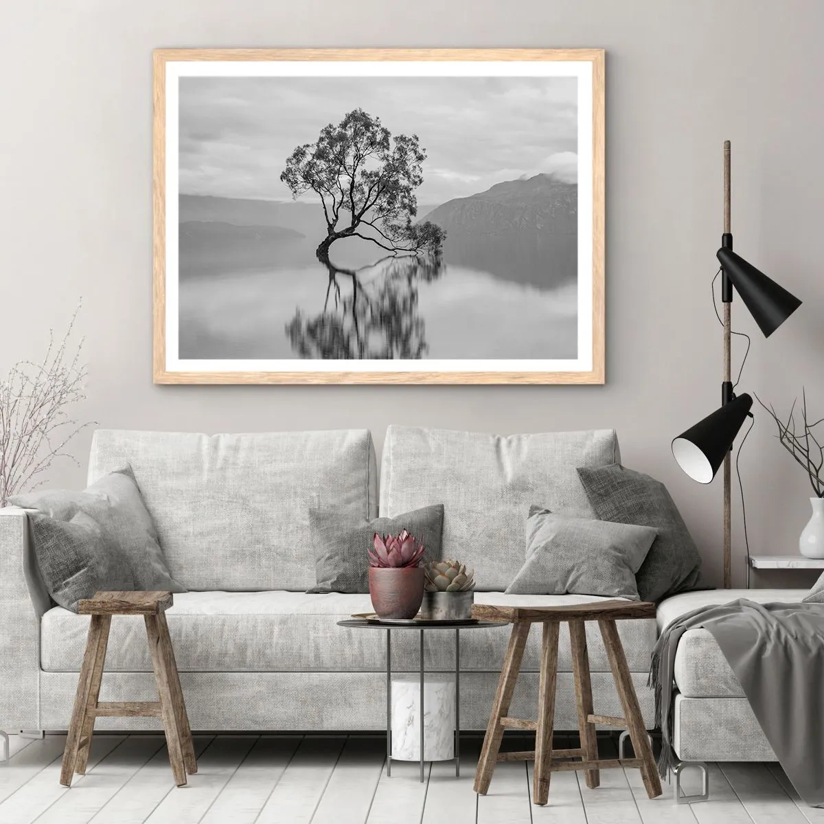 Póster en marco roble claro - Existe tal lugar en el mundo - 40x30 cm