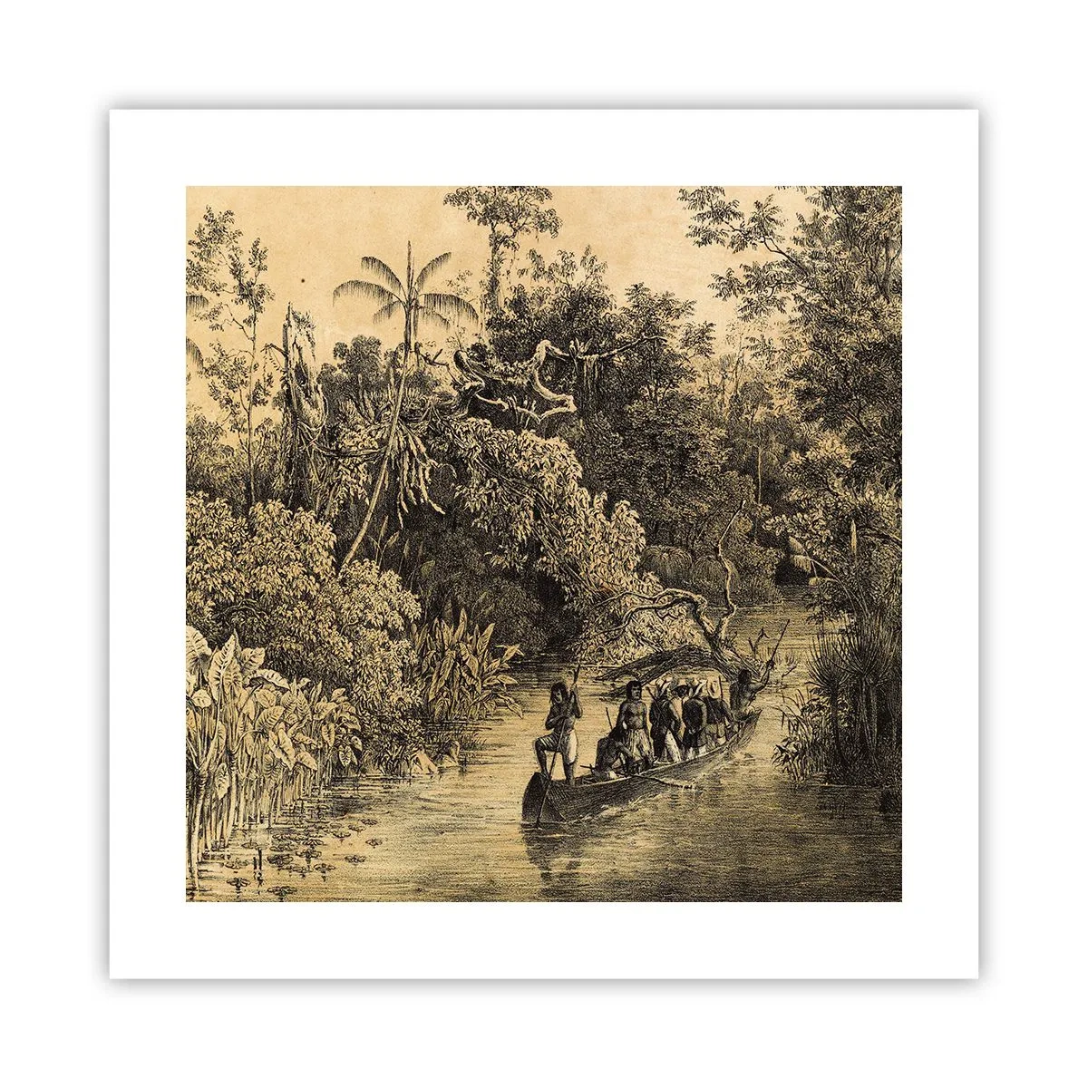 Póster - Expedición a la fuente - 40x40 cm