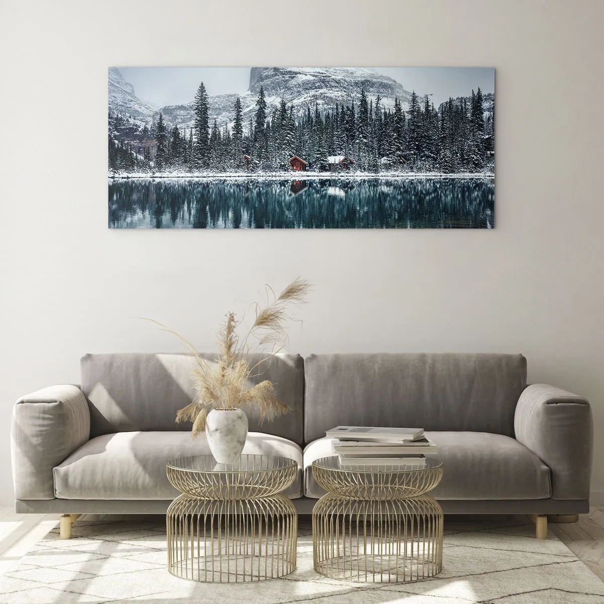 Cuadro sobre vidrio - Impresiones sobre Vidrio - Retiro canadiense - 100x40 cm