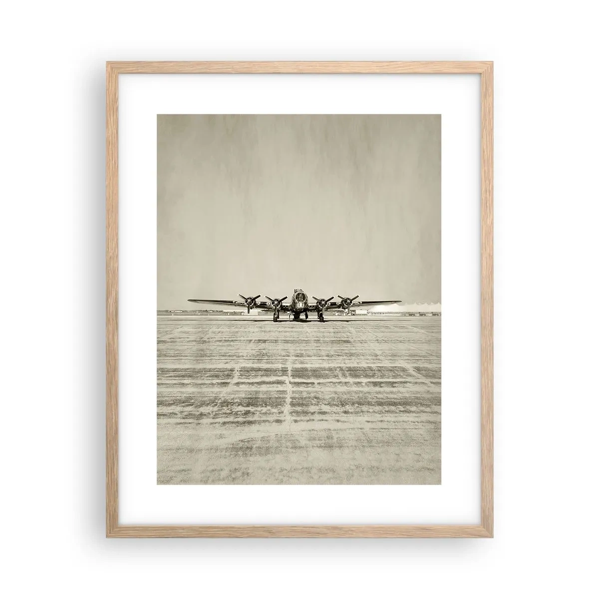 Póster en marco roble claro - Como siempre, preparado - 40x50 cm