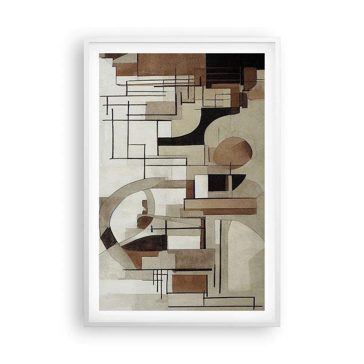 Póster en marco blanco - Paisaje urbano 2.0 - 61x91 cm