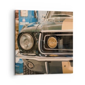 Cuadro sobre lienzo - Impresión de Imagen - Encuentro con una leyenda - 70x70 cm