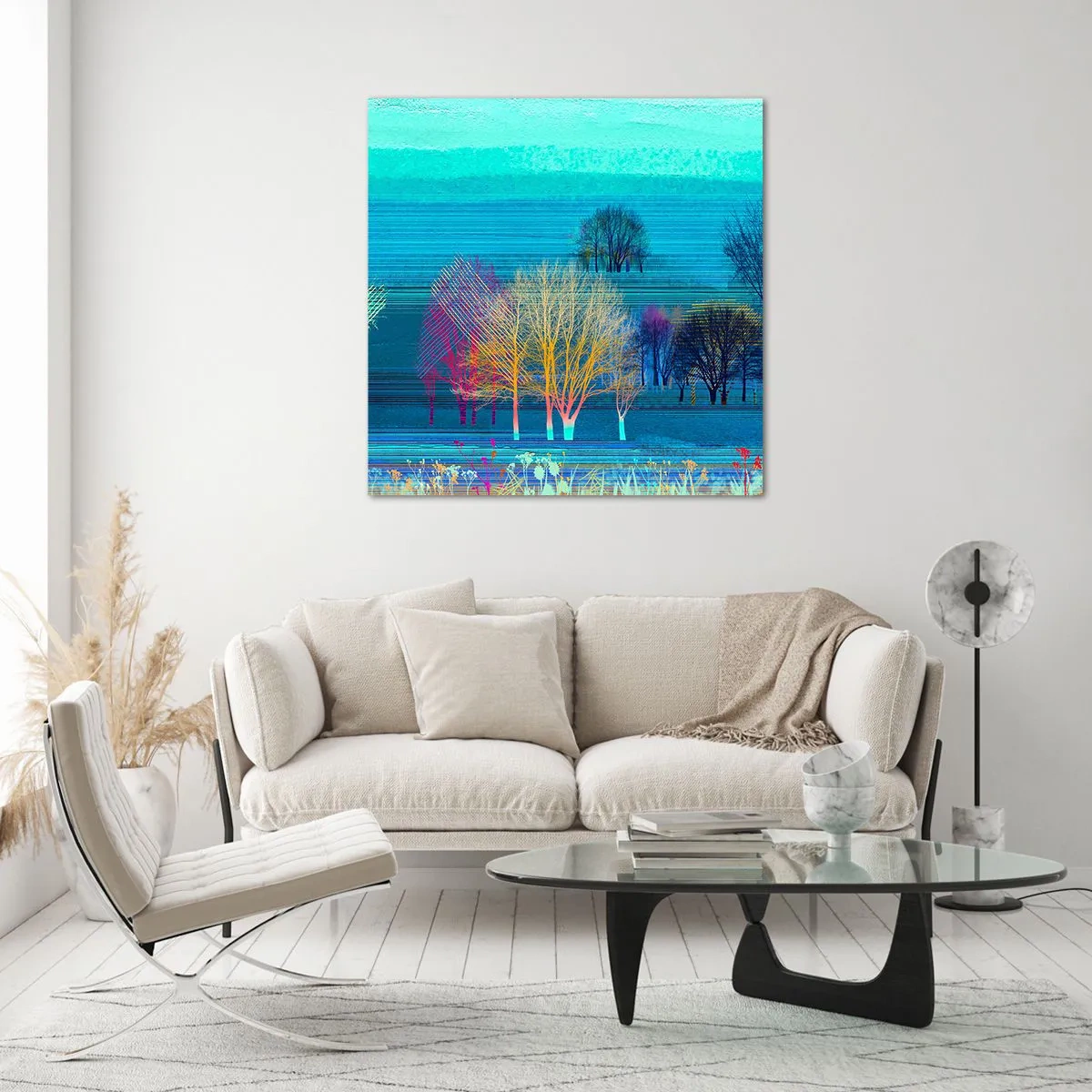 Cuadro sobre vidrio - Impresiones sobre Vidrio - Un paisaje armónico - 50x50 cm