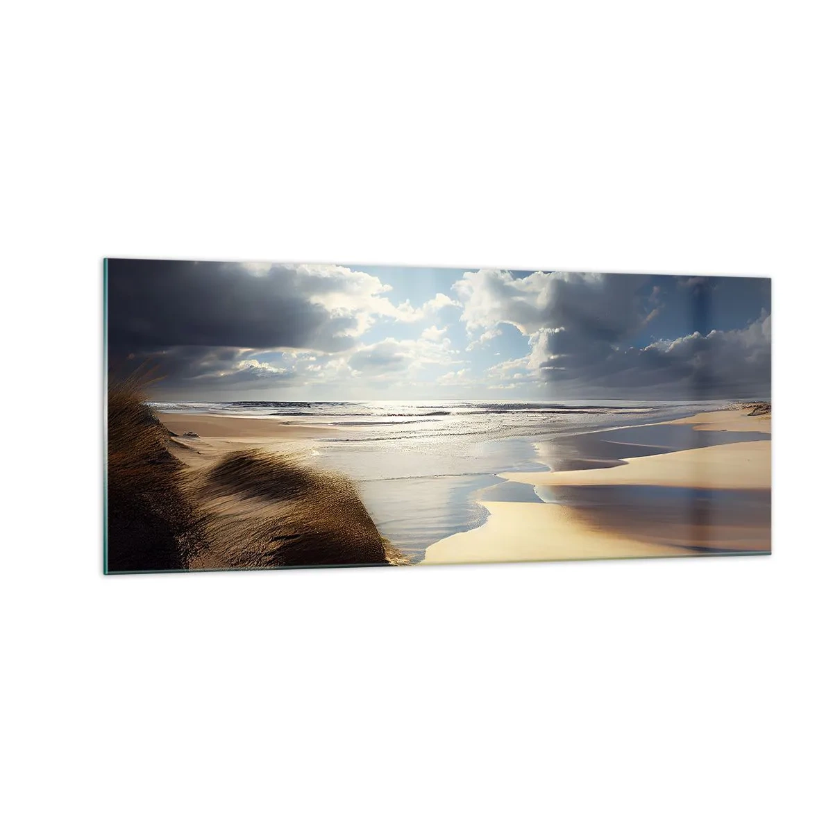 Cuadro sobre vidrio - Impresiones sobre Vidrio - Playa, playa salvaje - 100x40 cm