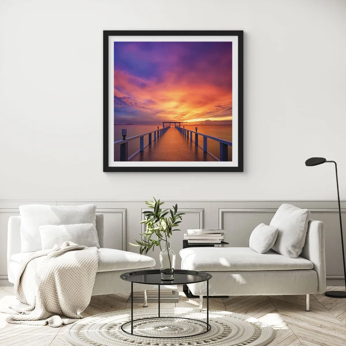 Póster en marco negro - Sin fin - 60x60 cm