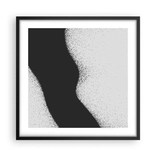 Póster en marco negro - Equilibrio suave - 50x50 cm