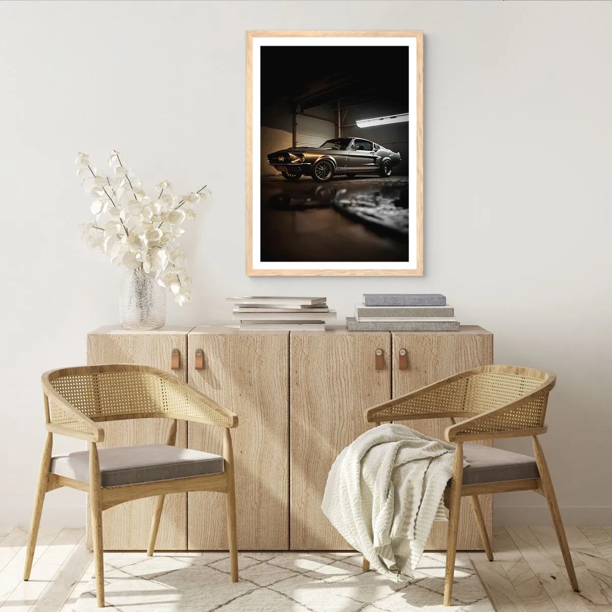 Póster en marco roble claro - Un retorno al pasado - 50x70 cm