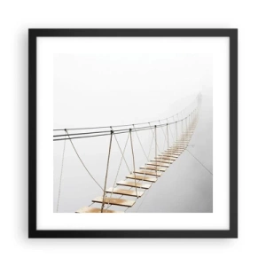 Póster en marco negro - ¿Adónde le llevará? - 40x40 cm