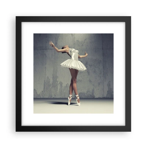 Póster en marco negro - Ligero como un pájaro - 30x30 cm