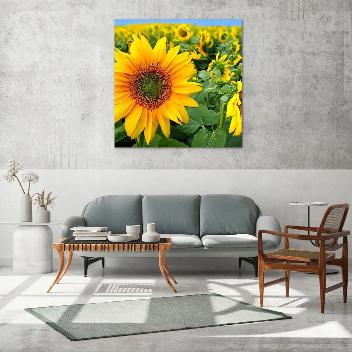 Cuadro sobre vidrio - Impresiones sobre Vidrio - Cientos de soles estallan - 60x60 cm