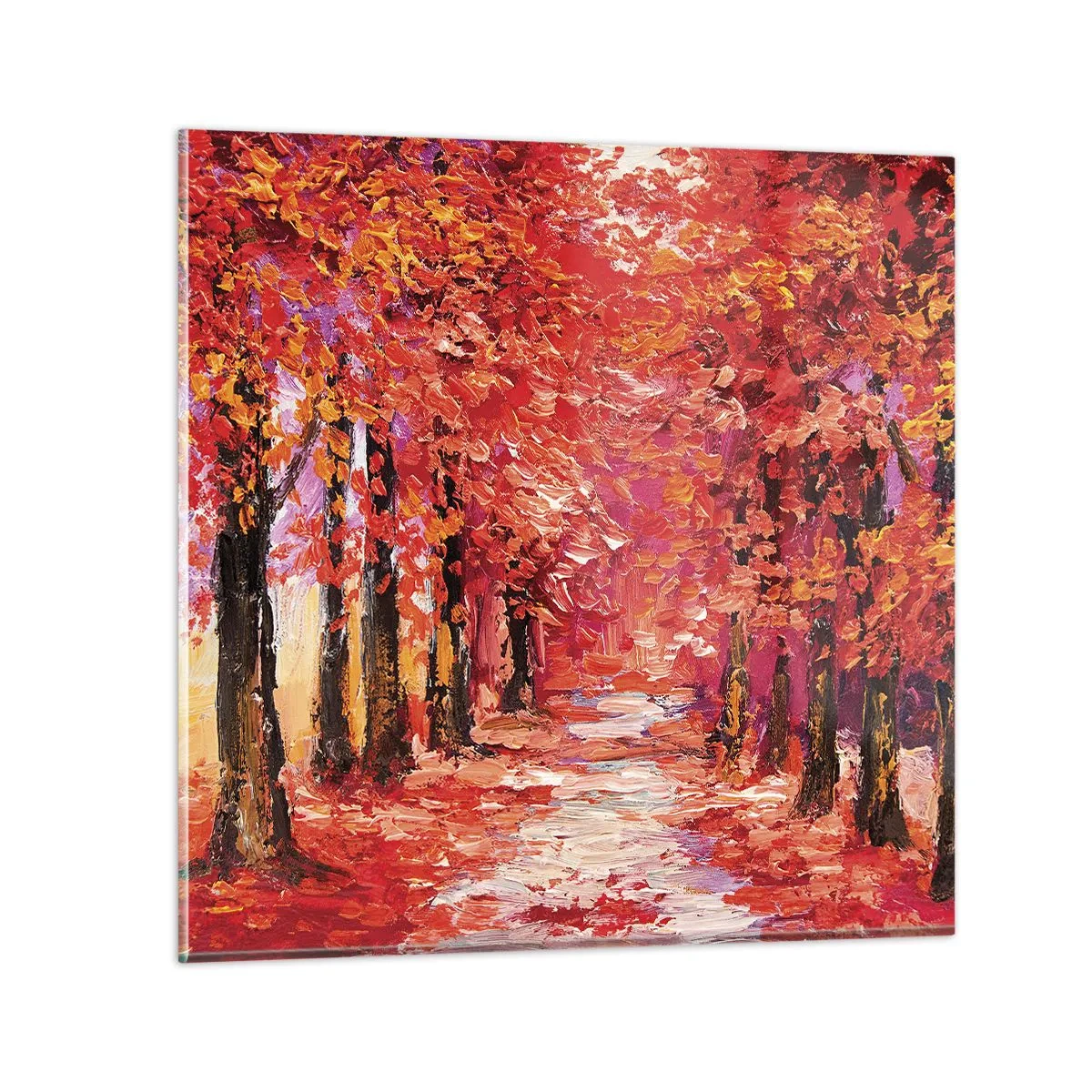 Cuadro sobre vidrio - Impresiones sobre Vidrio - Una impresión otoñal - 30x30 cm