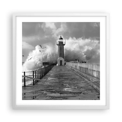 Póster en marco blanco - Audaz - 50x50 cm