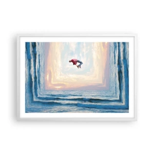 Póster en marco blanco - A otra dimensión - 70x50 cm