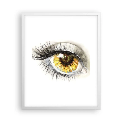 Póster en marco blanco - Un aspecto tan caluroso como el verano - 40x50 cm