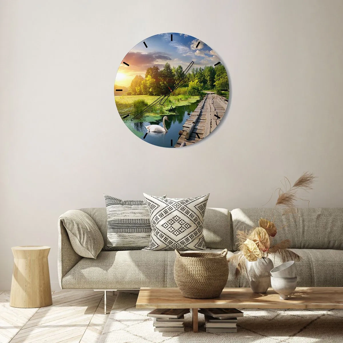 Reloj de pared - Reloj de vidrio - Verano, verano en todas partes - 40x40 cm