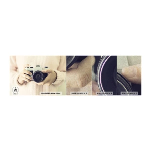 Muestra de fotomural Premium Sand - Una visión diferente - Cámara, Vintage, Fotografía - 100x30 cm