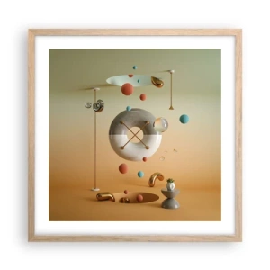 Póster en marco roble claro - Todo puede suceder - 50x50 cm
