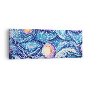 Cuadro sobre lienzo - Impresión de Imagen - Una interpretación artística del cielo estrellado al estilo de Van Gogh - 140x50cm - De un cuadro de Van Gogh - Decoración de pared moderna para salón y dormitorio ARTTOR