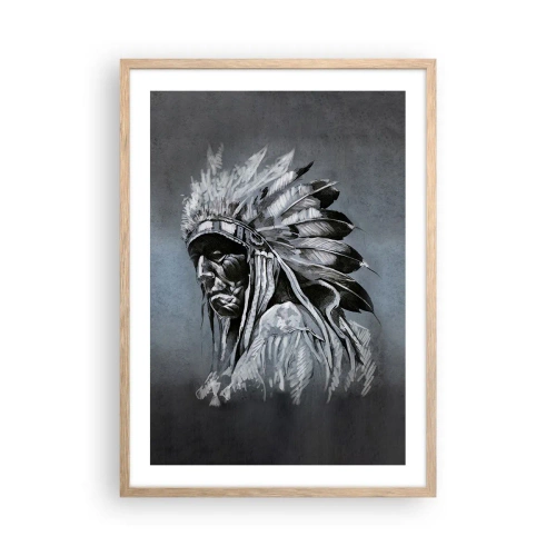 Póster en marco roble claro - Regreso a las raíces - 50x70 cm