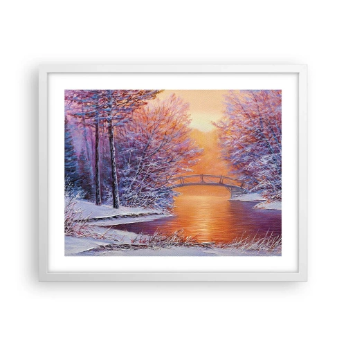 Póster en marco blanco - Reunámonos aquí - 50x40 cm