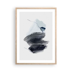 Póster en marco roble claro - Intensidad y movimiento - 50x70 cm