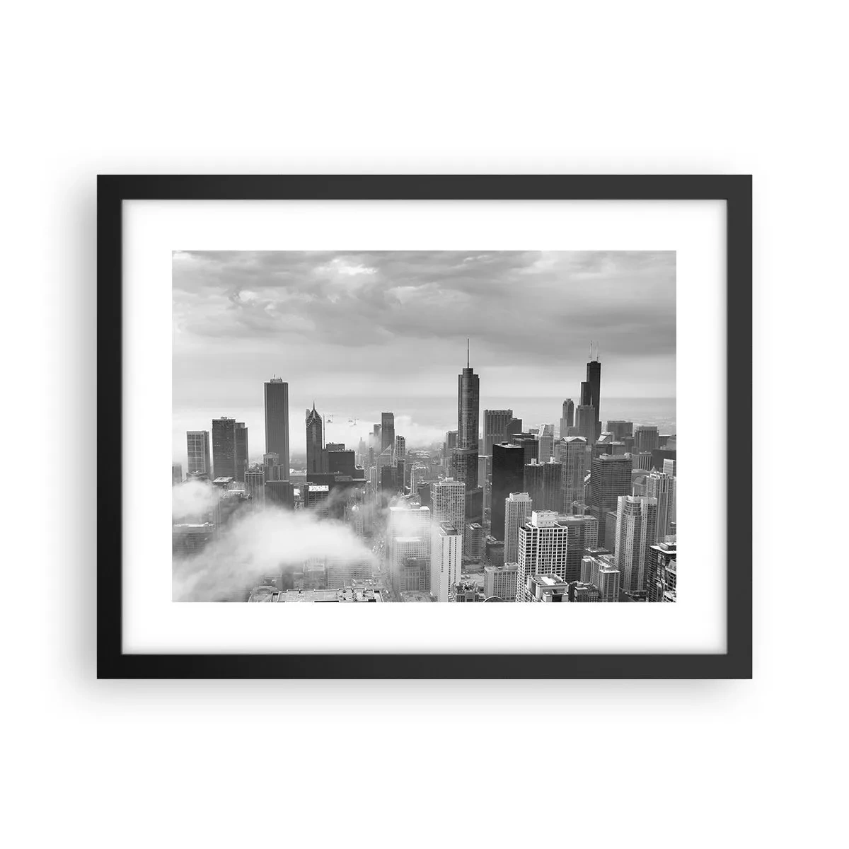 Póster en marco negro - Paisaje americano - 40x30 cm