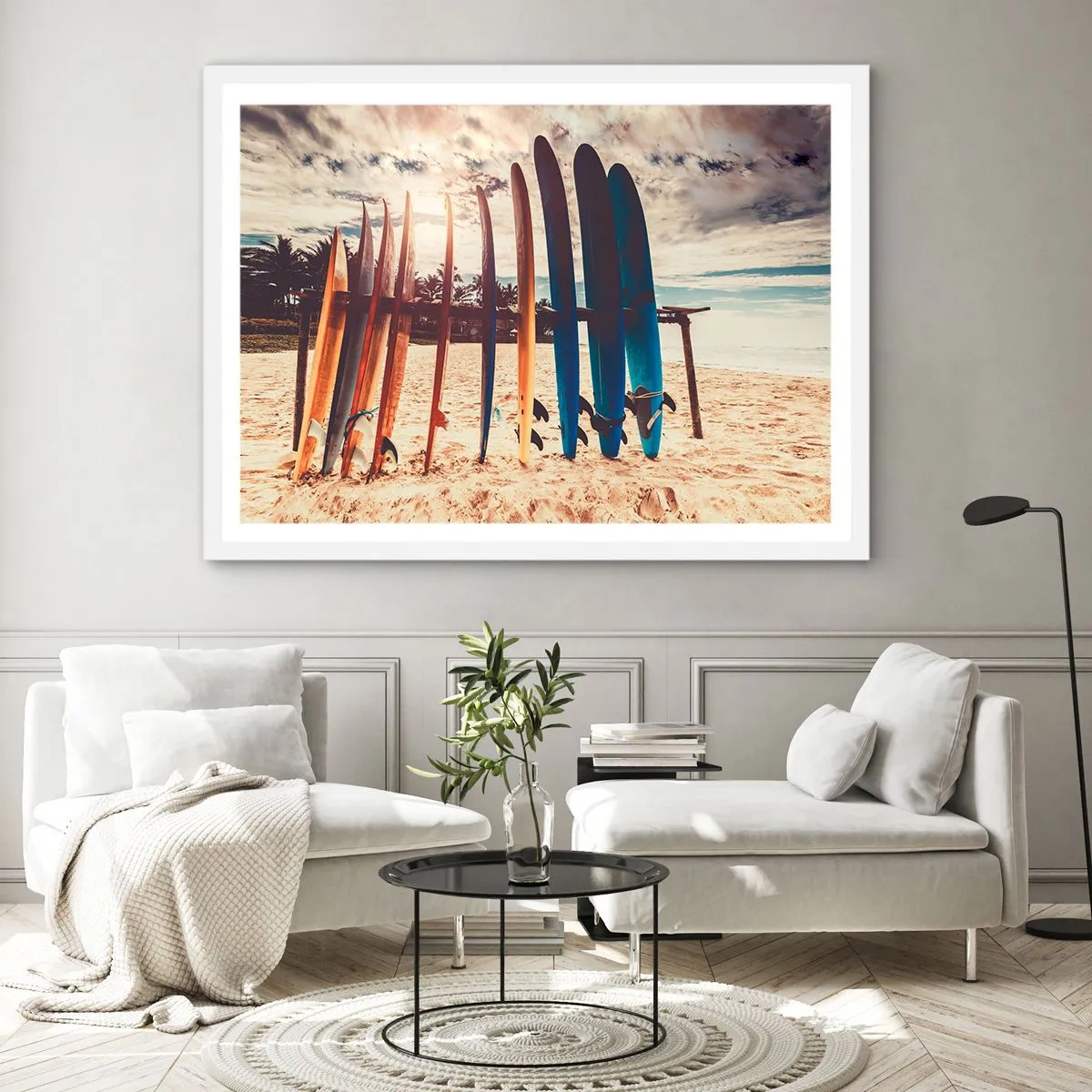 Póster en marco blanco - Buenas noches, hasta mañana - 70x50 cm