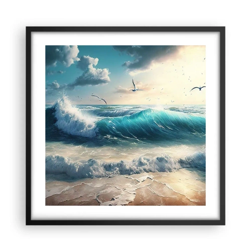 Póster en marco negro - La brisa solo para ti - 50x50 cm