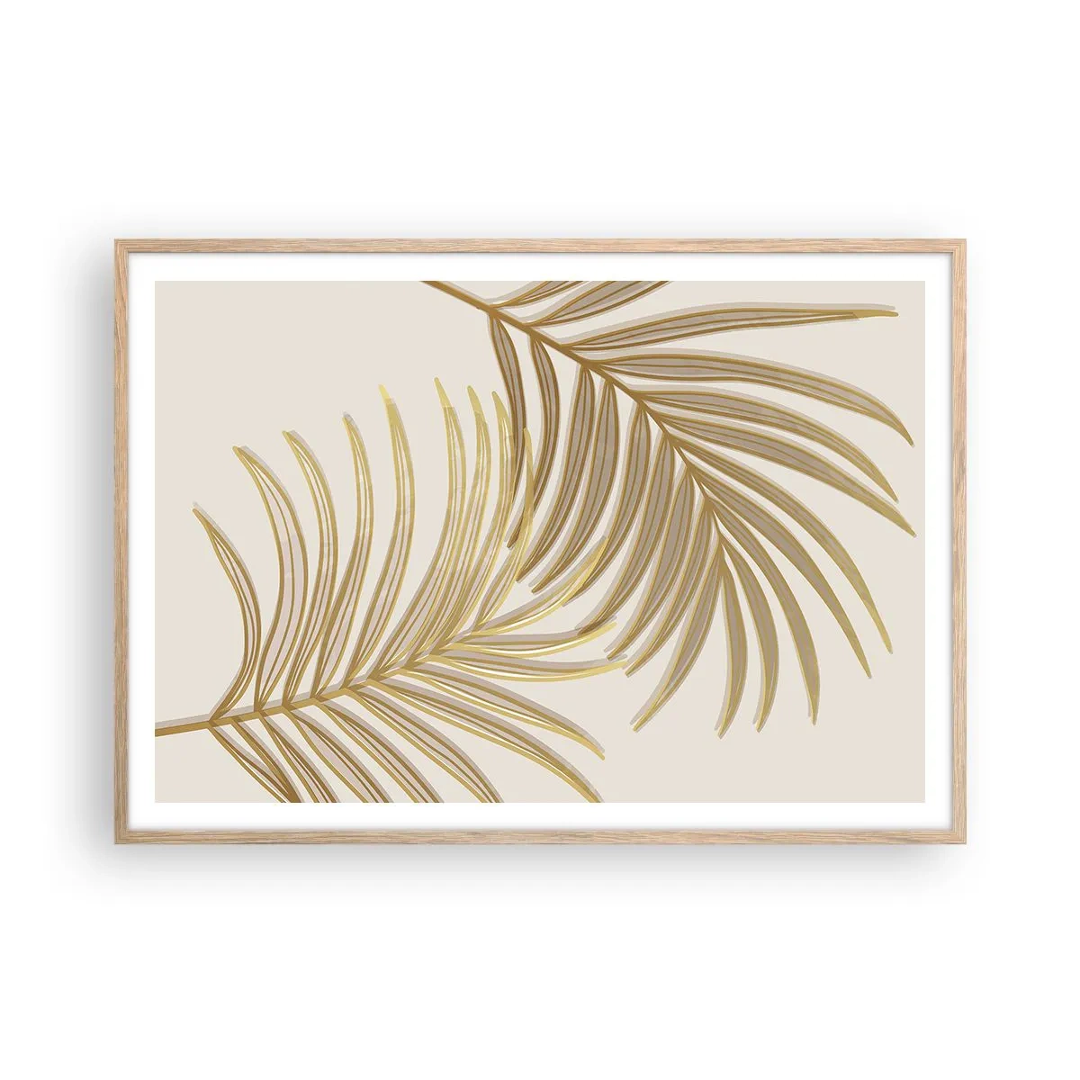 Póster en marco roble claro - Palma de Oro - 100x70 cm