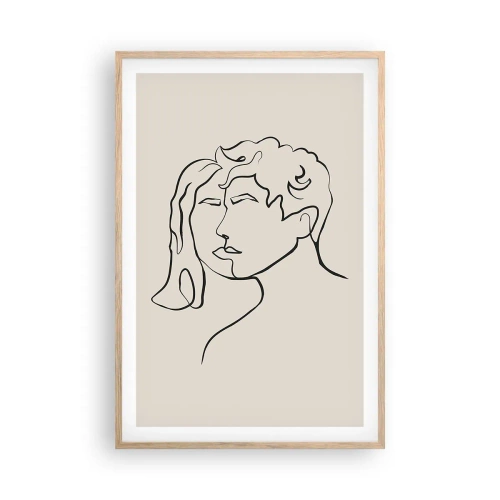 Póster en marco roble claro - Y se convirtieron en uno - 61x91 cm