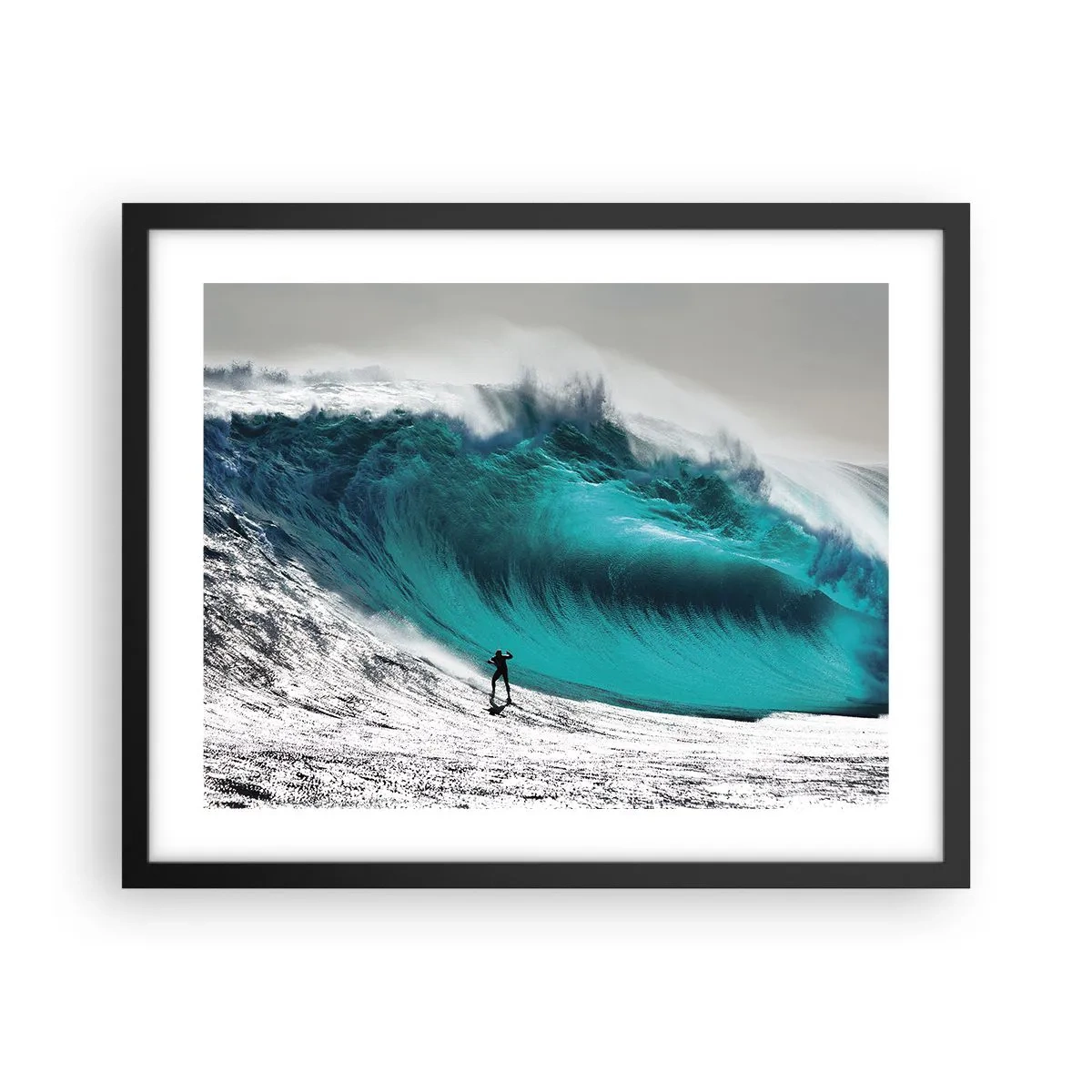 Póster en marco negro - Reto aceptado - 50x40 cm