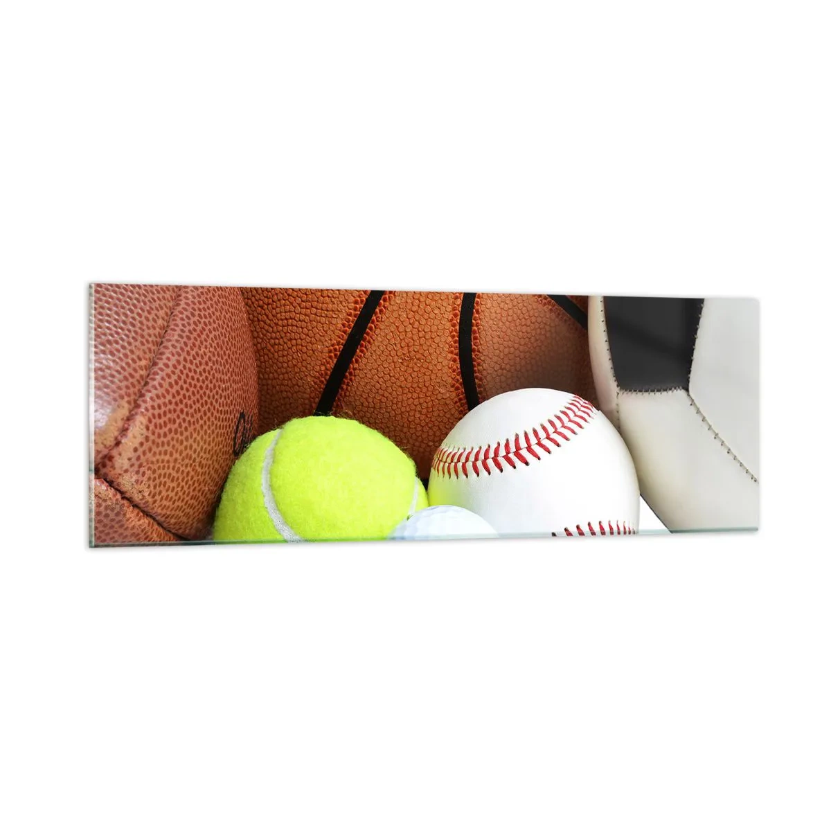 Cuadro sobre vidrio - Impresiones sobre Vidrio - Unidos por el deporte - 90x30 cm