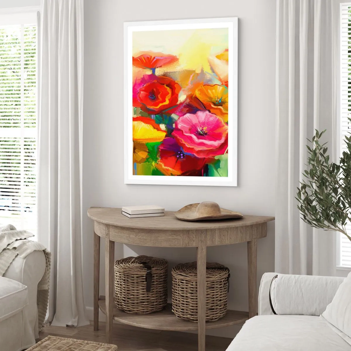 Póster en marco blanco - No solo rojo - 70x100 cm