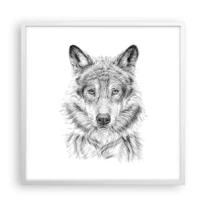 Póster en marco blanco - Un líder nato - 60x60 cm