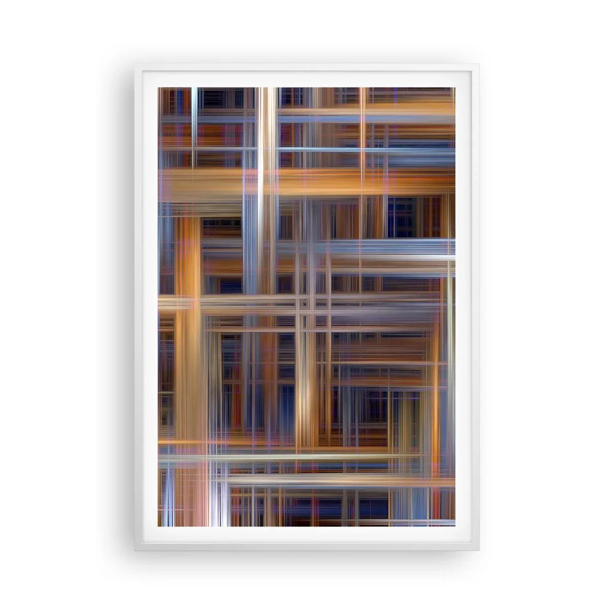 Póster en marco blanco - Tejido de luz - 70x100 cm