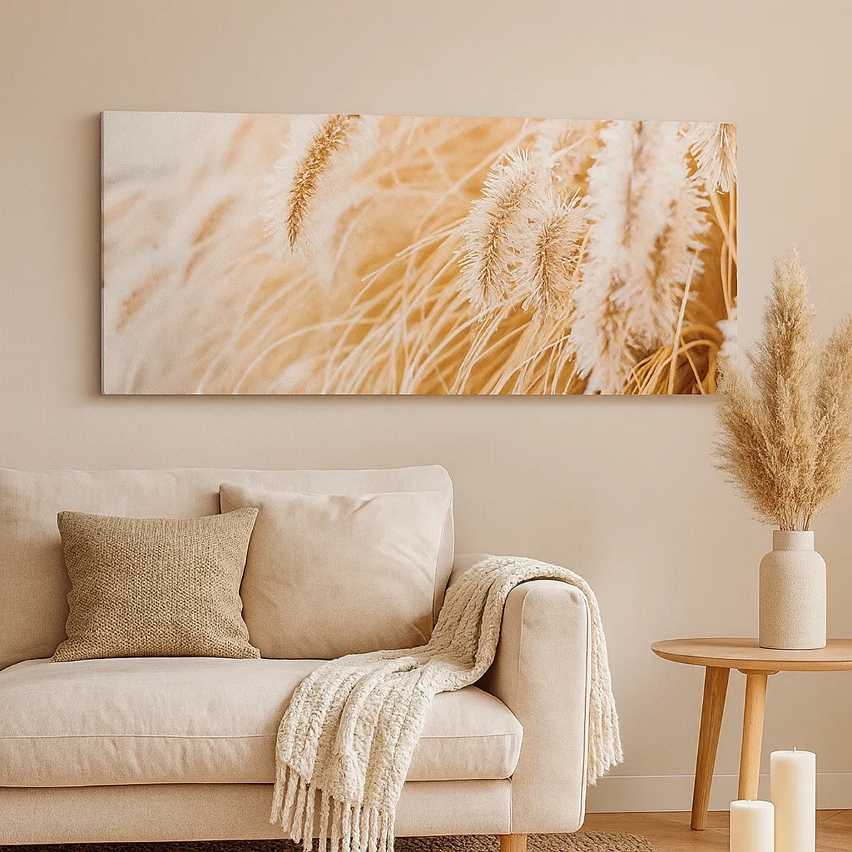 Cuadro sobre lienzo - Impresión de Imagen - El dorado susurro de las hierbas - 30x30 cm