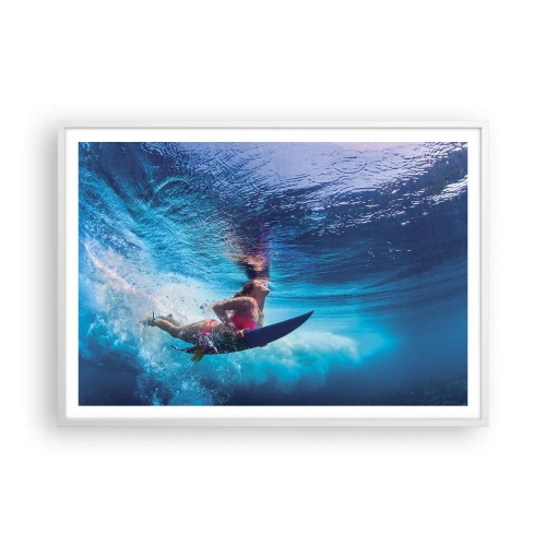 Póster en marco blanco - La profundidad de la alegría - 100x70 cm