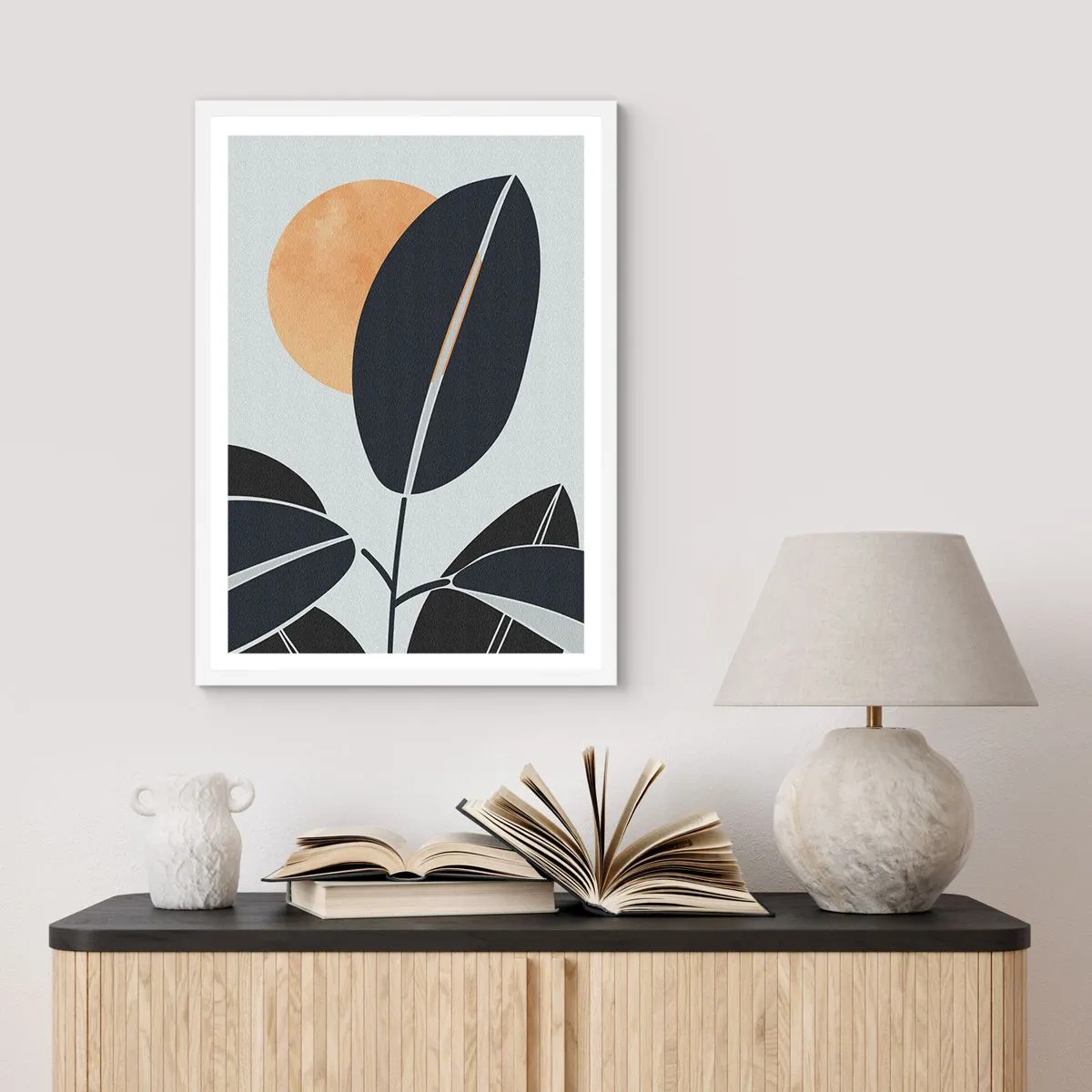 Póster en marco blanco - Un día de verano caluroso - 50x70 cm