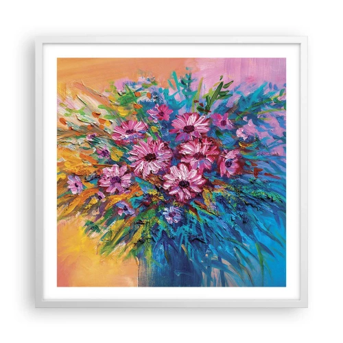 Póster en marco blanco - La energía de la vida - 60x60 cm