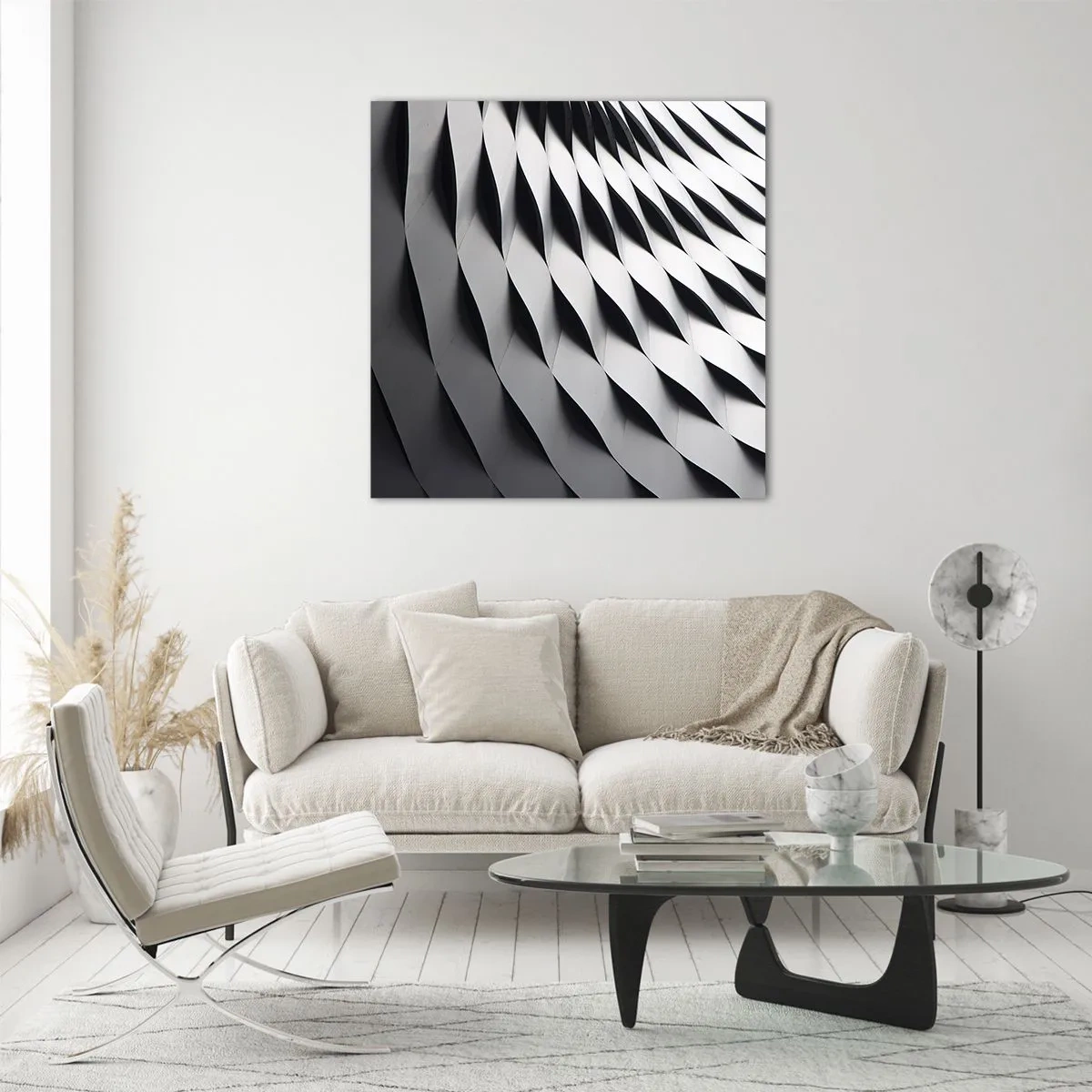 Cuadro sobre vidrio - Impresiones sobre Vidrio - En la superficie de las ondas - 70x70 cm