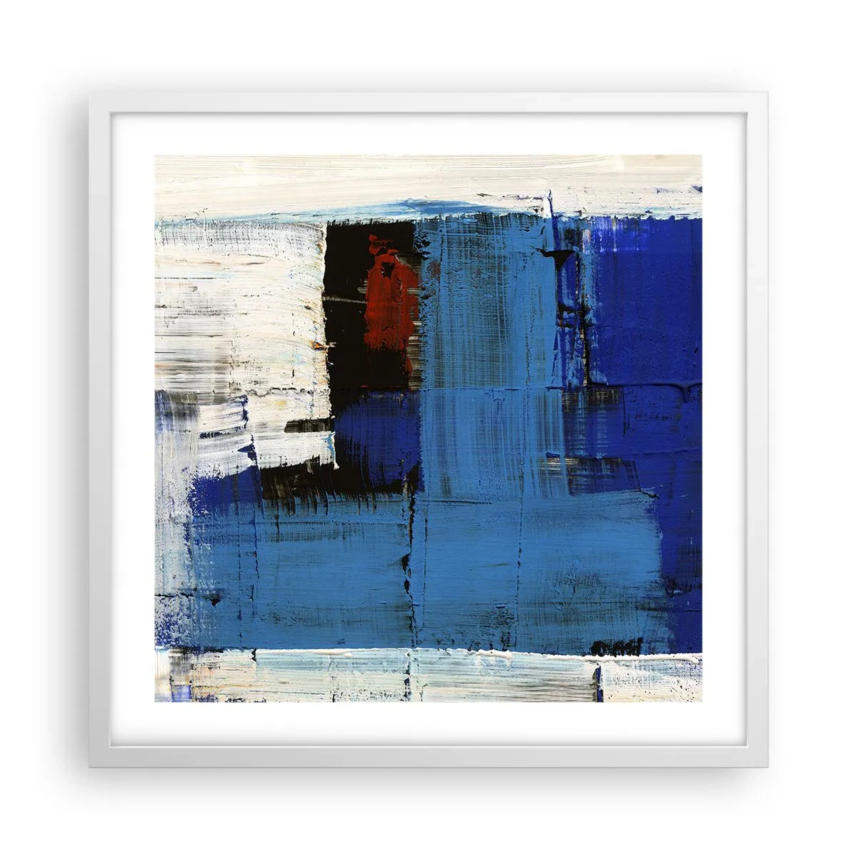 Póster en marco blanco - El secreto del azul - 50x50 cm