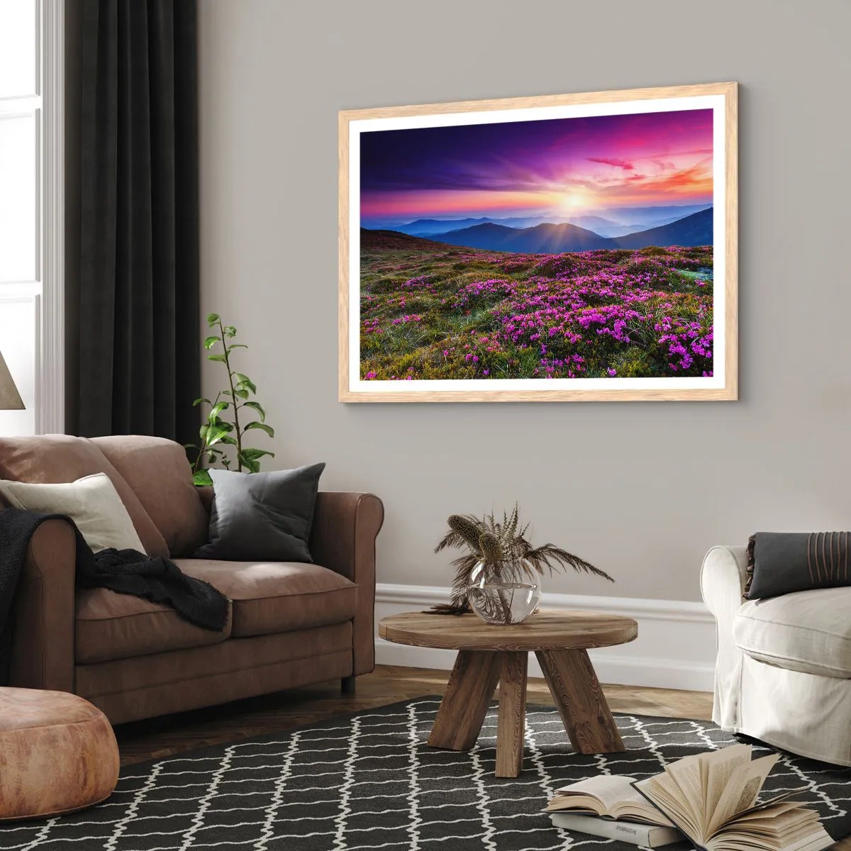 Póster en marco roble claro - Dulce aroma a frescura - 40x30 cm