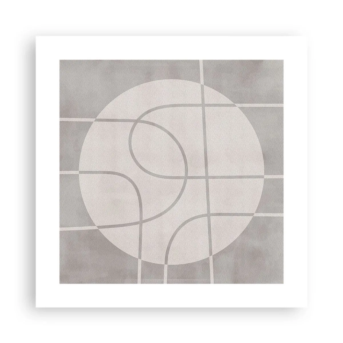 Póster - Circular y rectilíneo - 40x40 cm