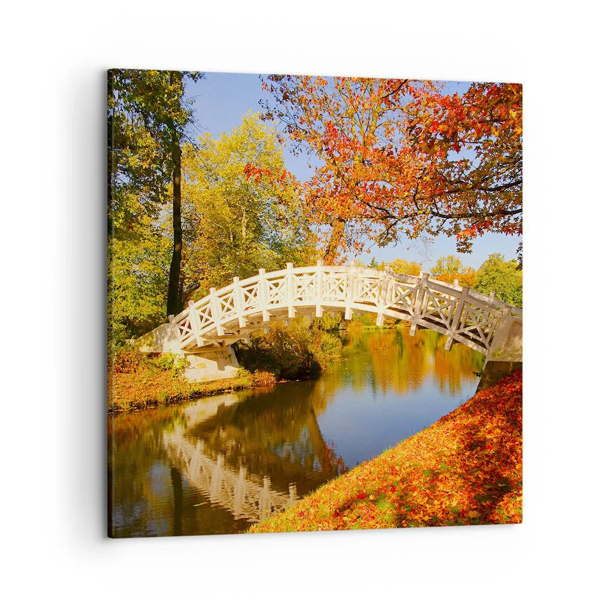 Cuadro sobre lienzo - Impresión de Imagen - En un puente blanco de suspiros - 50x50 cm