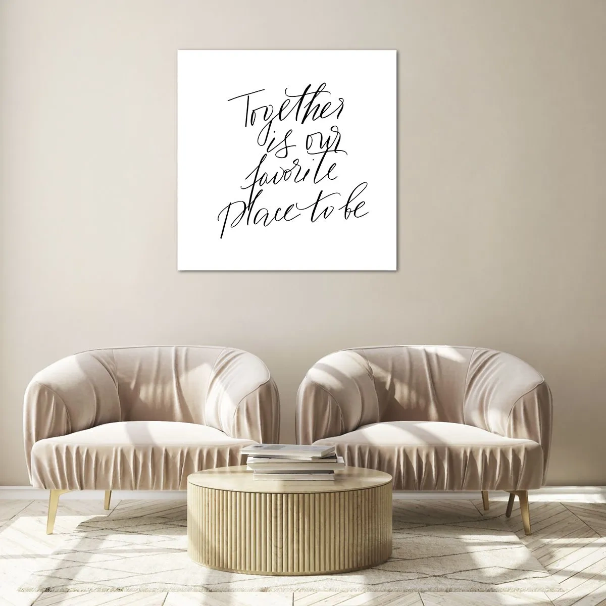 Cuadro sobre vidrio - Impresiones sobre Vidrio - ¿Tú también lo sientes? - 40x40 cm