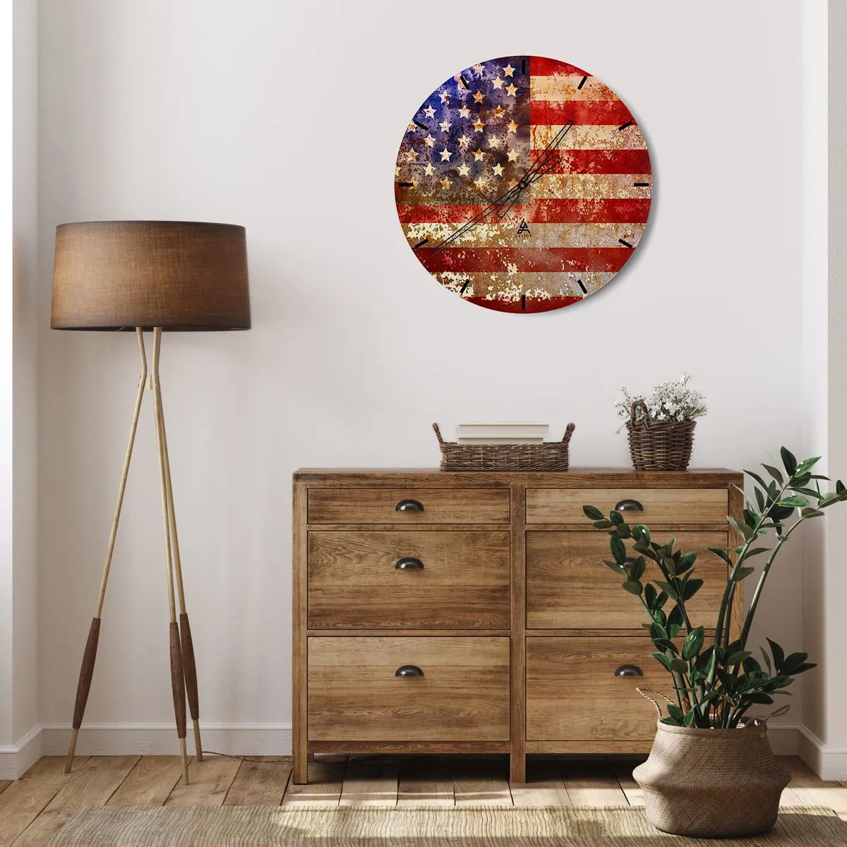 Reloj de pared - Reloj de vidrio - La gloria no pasa - 40x40 cm