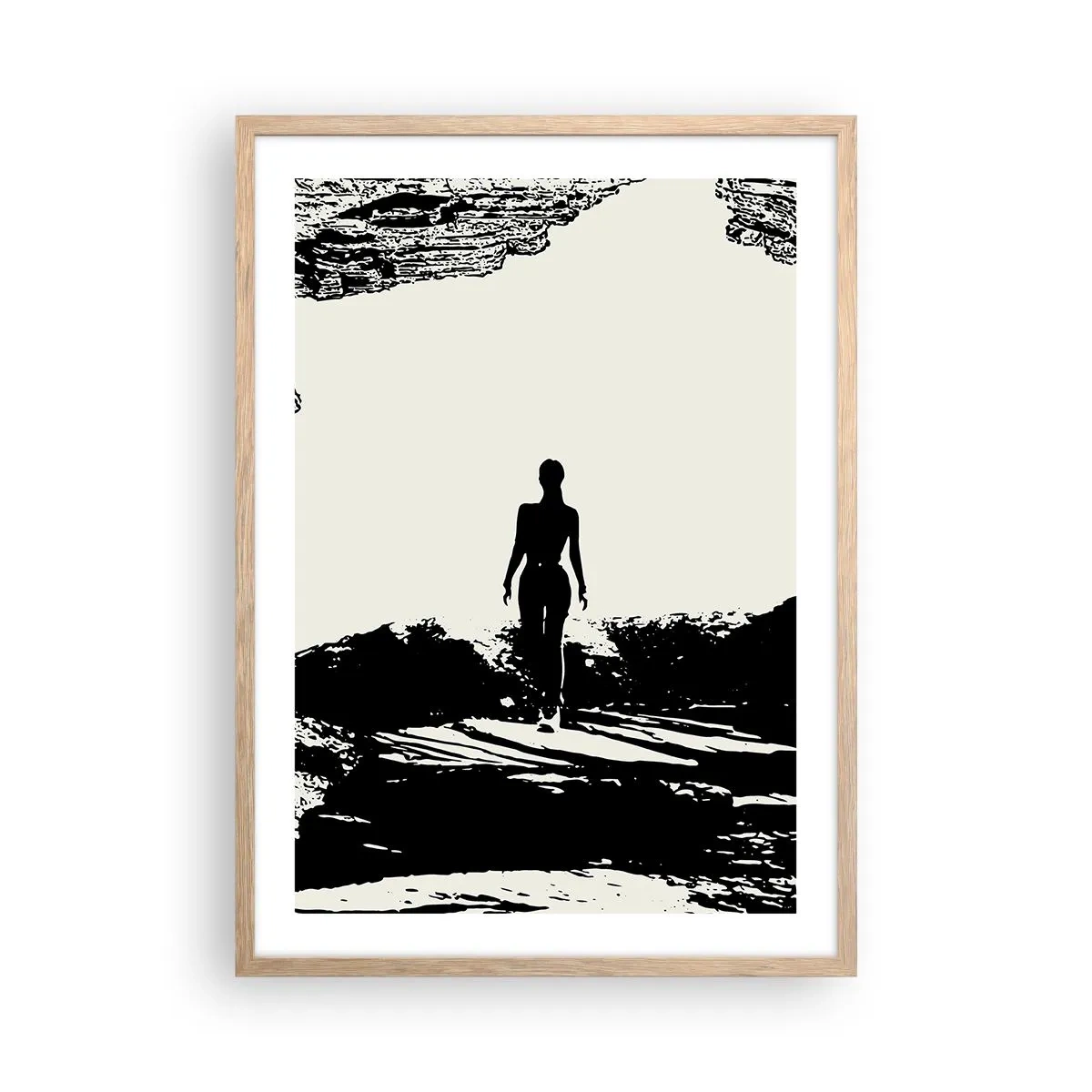 Póster en marco roble claro - Una nueva mirada - 50x70 cm