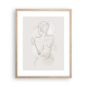Póster en marco roble claro - Como un cuerpo sensible - 40x50 cm