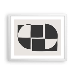 Póster en marco blanco - Antítesis - síntesis - 50x40 cm